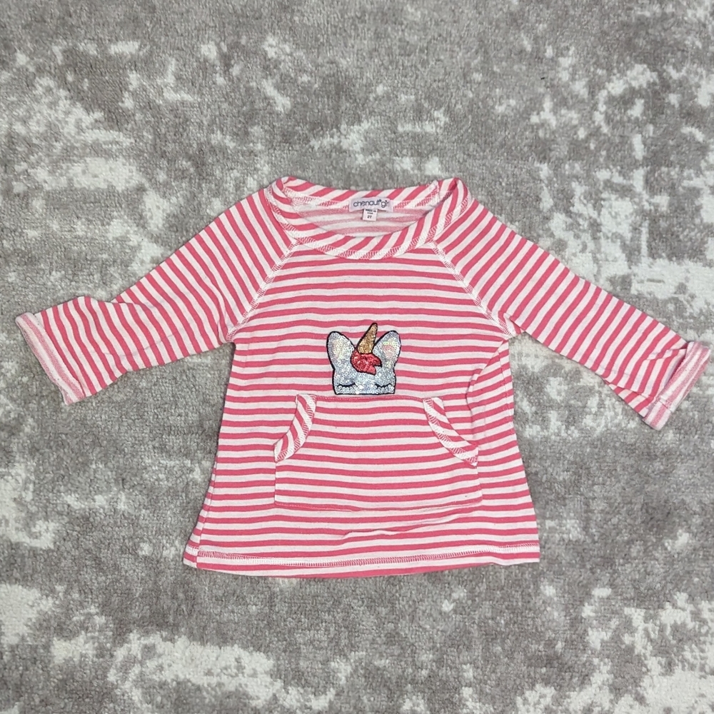 Adorable Top with Peekaboo Unicorn